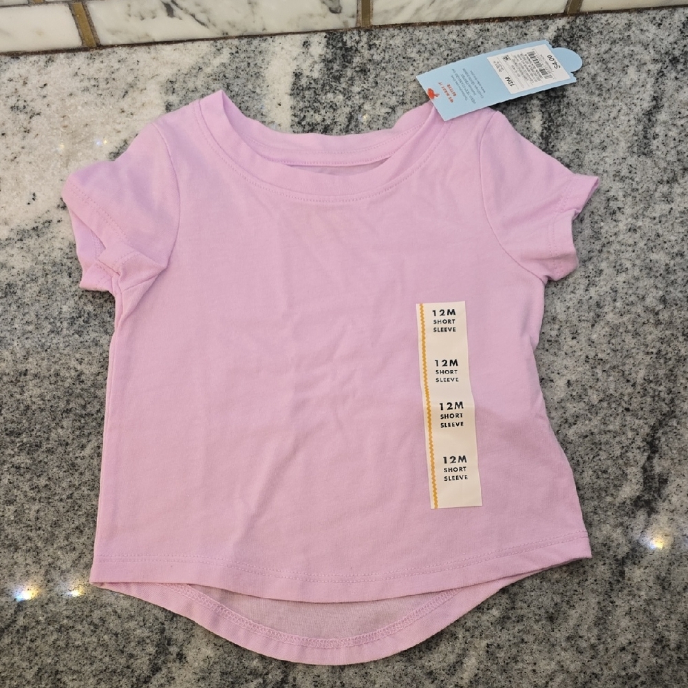 Cat & Jack Baby Girls Light Purple T Shirt 12 M And 18 M